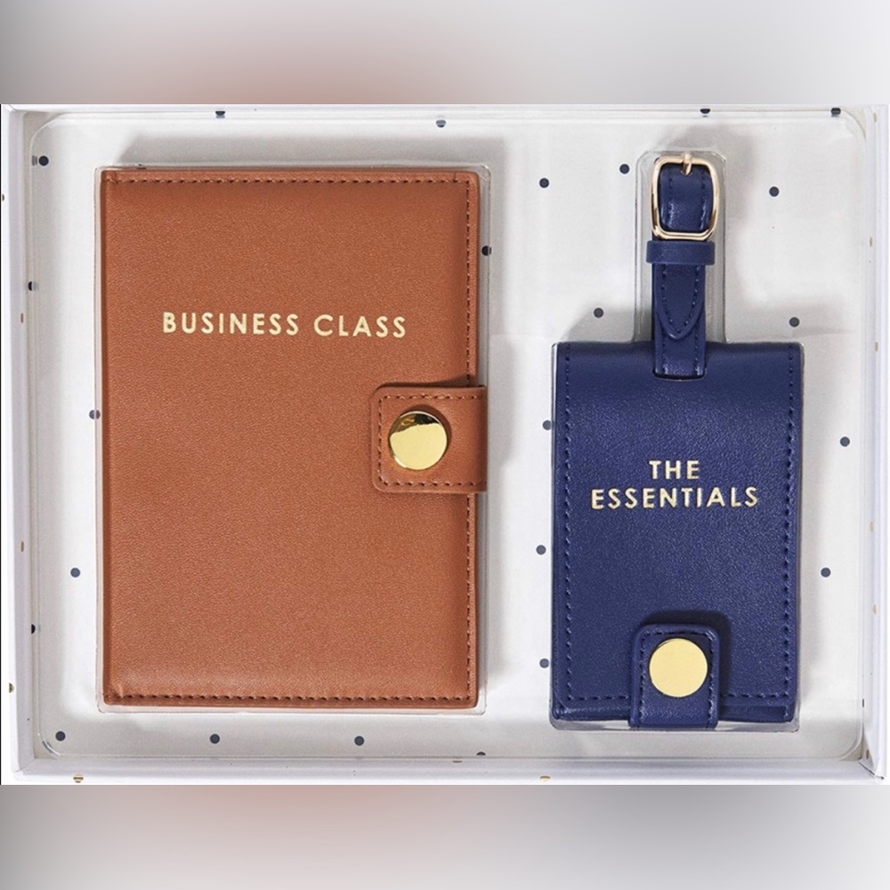 Graphique Passport Case and Luggage Tag Set, Business Class NEW